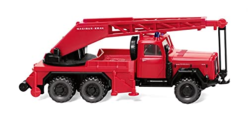 Wiking WK086149 86149 086149 H0 Magirus Deutz Uranus Fire Engine Crane Truck KW 15, Red, Blue, Black