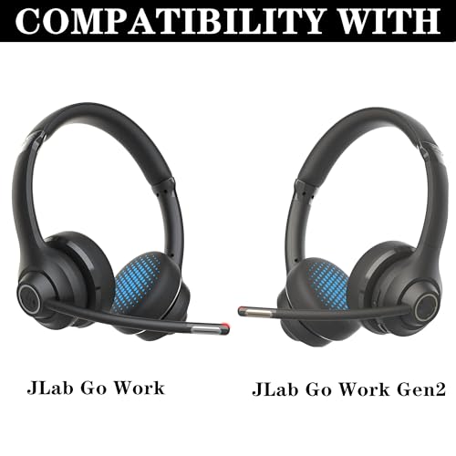 Ear Pads Ear Cushions Compatible with JLab Go Work/Go Work Gen 2 Headsets Headset Replacement Earpads Covers Spare Parts miniatura 2