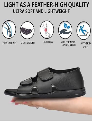 Image of HEALTH FIT Men's Diabetic & Orthopedic with Extra Soft Comfortable Sandal