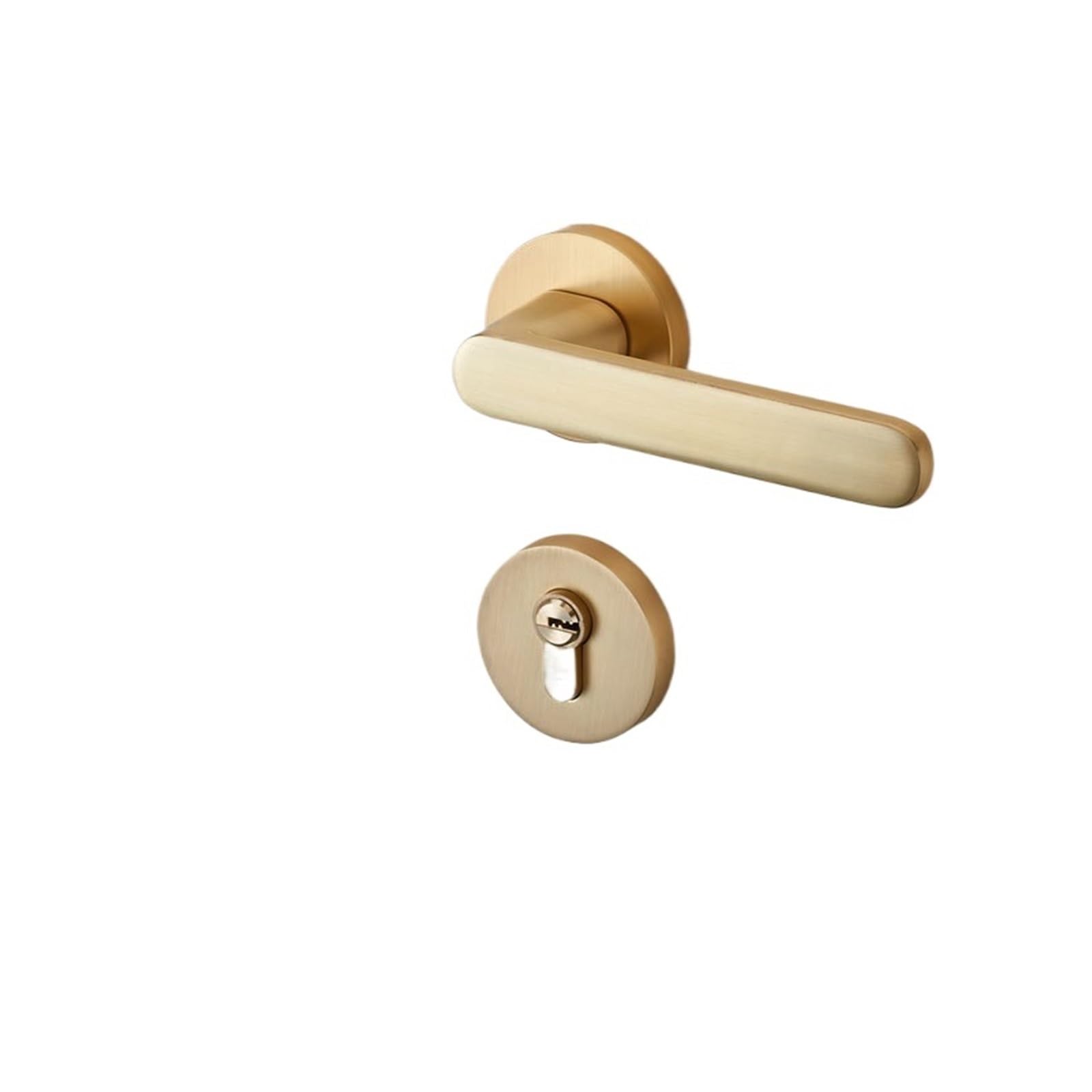 NYRXRYTCA Bedroom Door Lock Indoor Door Lock Silent Wooden Door Split Brushed Matte Lock(Type D)