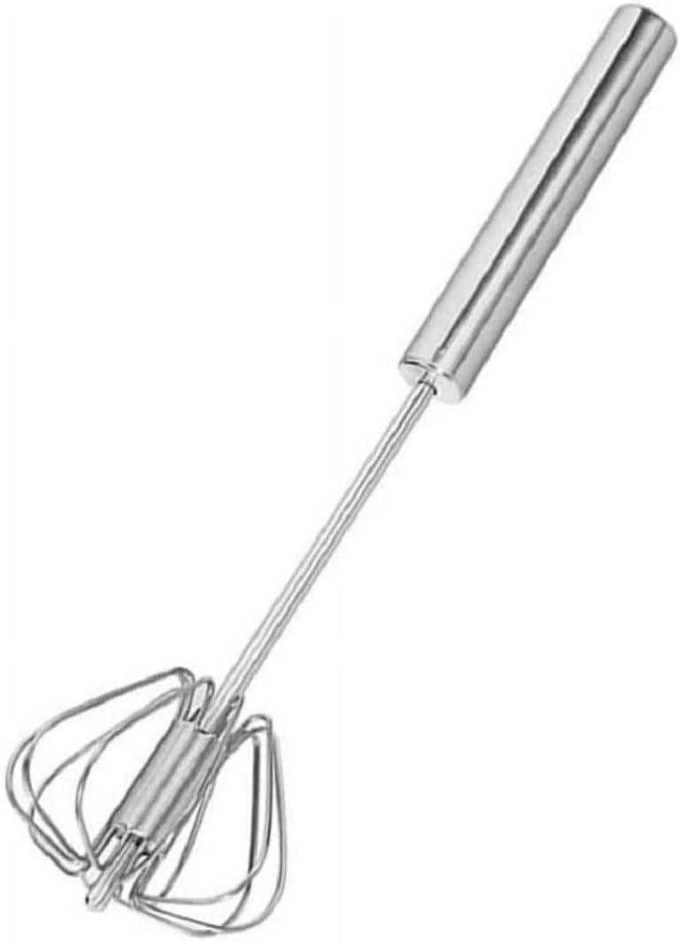 Stainless Steel Hand Push Blender 9 Inch | Semi-Automatic Egg Beater & Milk Frother | Manual Whisk Mixer for Lassi, Buttermilk, Coffee, Eggs, Shakes & Kitchen Mixing | Silver-image-14