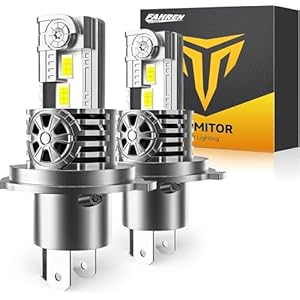 Bombillas H4/9003/HB2 mejoradas, 50,000 lm 10X superbrillantes, tamaño mini 1:1 6500K blanco frío IP68 impermeable automotriz luces antiniebla H4 9003, instalación rápida, paquete de 2