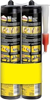 Pattex MILLECHIODI Forte & Rapido, adesivo di montaggio extra forte che sostituisce viti e fori al muro, adesivo bianco con effetto ventosa 2x400g, Trasparente