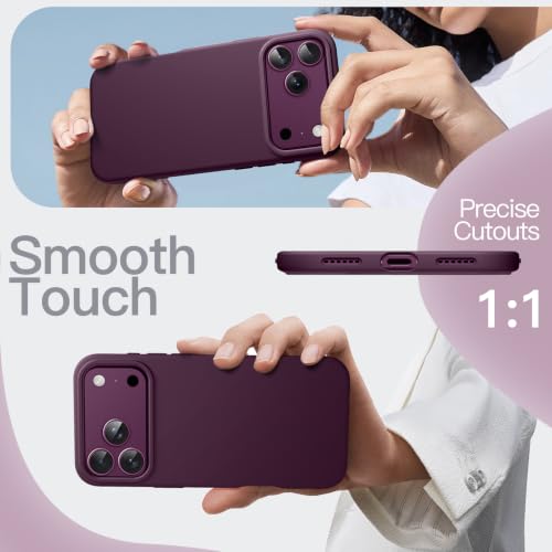 Image of JETech Silicone Cover Case for iPhone New Pro Max, Silky Touch, Dark Cherry