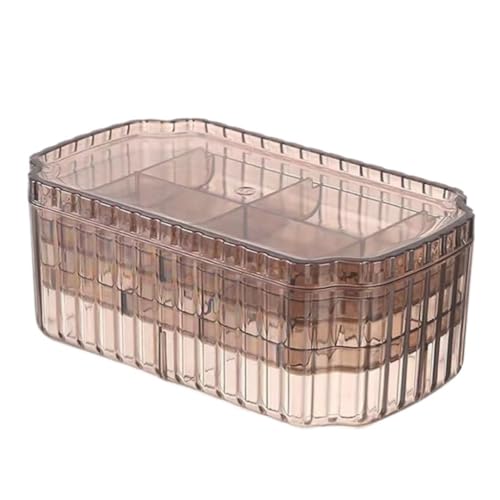 SNHHNSW Boîte Lumière Luxury Boîte transparente Collier d'oreille anti-oxydation Boîte de rangement en boîte de rangement multi-grilles