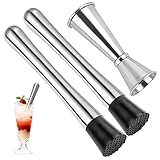 2PCS Muddler Bar Tool & Stainless Steel Cocktail Muddler 8