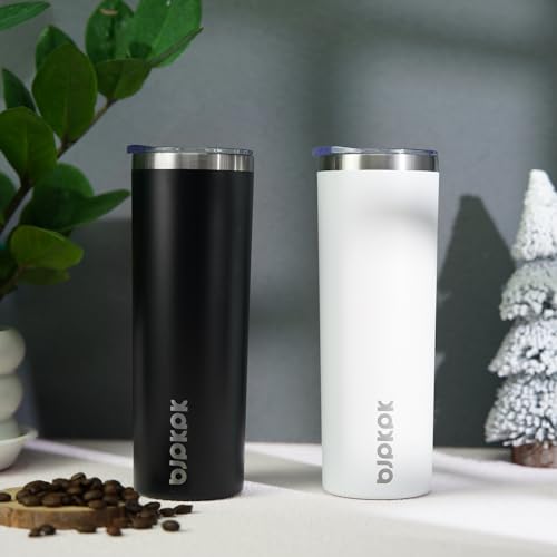 Image of BJPKPK Skinny Tumbler with Lid, Stainless Steel Coffee Tumbler, 20 Ounces (Pack of 24)