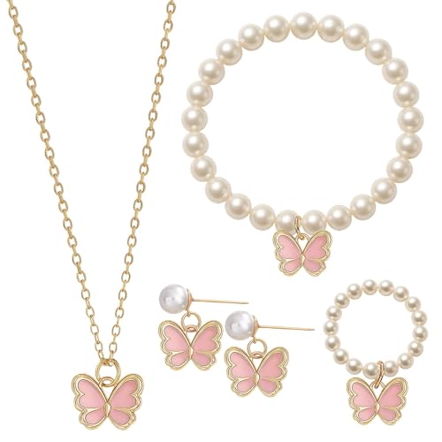 Juego de joyas de mariposa para niñas el regalo de cumpleaños perfecto con collar