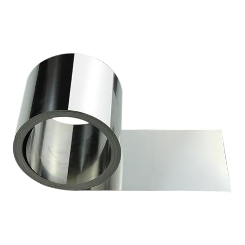 1m 304 Stainless Steel Strip - Durable & Flexible Steel Sheet, Thickness 0.01mm to 0.1mm for DIY and Industrial Use(0.05mmx100mmx1m)