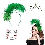 Serre-tête en plumes naturelles douces. Le serre-tête est composé de plumes naturelles légères et d'un bandeau enveloppé de tissu. Confortable à porter, ne comprime pas et est parfait pour de longs événements.