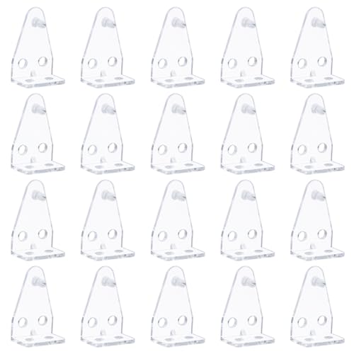 beinkmake 20Pcs Blinds Hold Down Brackets Clear Plastic Blinds Bottom Rail Hold Clips Replacements for 1 Inch Cellular Shades Pleated Shades Wood Blinds Venetian Blinds