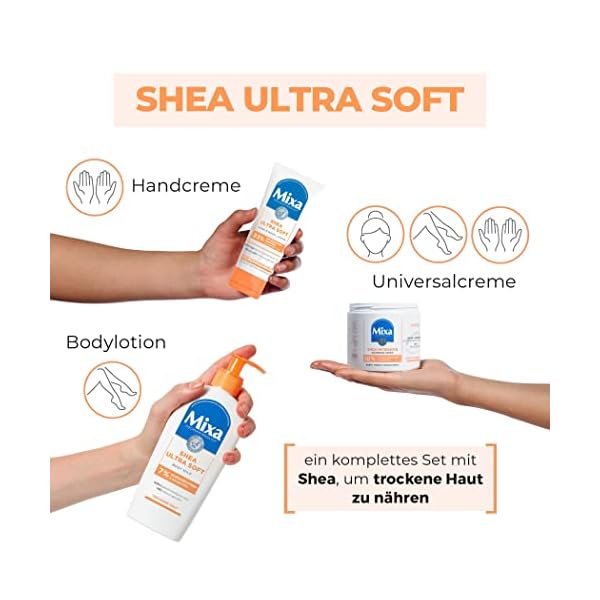 Mixa Shea Ultra Soft Hand & Nagelcreme - pflegender Handbalsam für trockene, rissige und raue Hände, Schutz & intensive Pflege mit Glycerin und Sheabutter, 100 ml – Bild 5