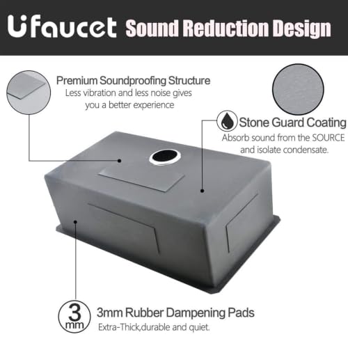 Image of 30 inch x 16.5 inch x 8 inch Undermount Kitchen Sink, 30 Inch Under Mount Brushed Nickel RV Laundry Utility Undermount 16 Gauge Stainless Steel 8 Deep Single Bowl Small Kitchen Laundry Narrow Sink