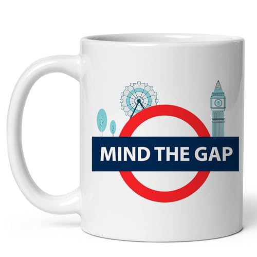 Mind-the-Gap-Mug-Women-Men-Ceramic-Mugs-Tea-Coffee-Cup-with-Handle-Cute-White-11-oz-Funny-Novelty-Nice-Graphic-Design-Print-for-Kitchen-ID44994 Mind the Gap Mug Women Men Ceramic Mugs Tea Coffee Cup with Handle Cute White 11 oz Funny Novelty Nice Graphic Design Print for Kitchen ID44994