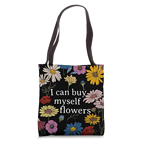 I Can Buy Myself Flowers Woman Retro Summer Aesthetic Tote Bag
