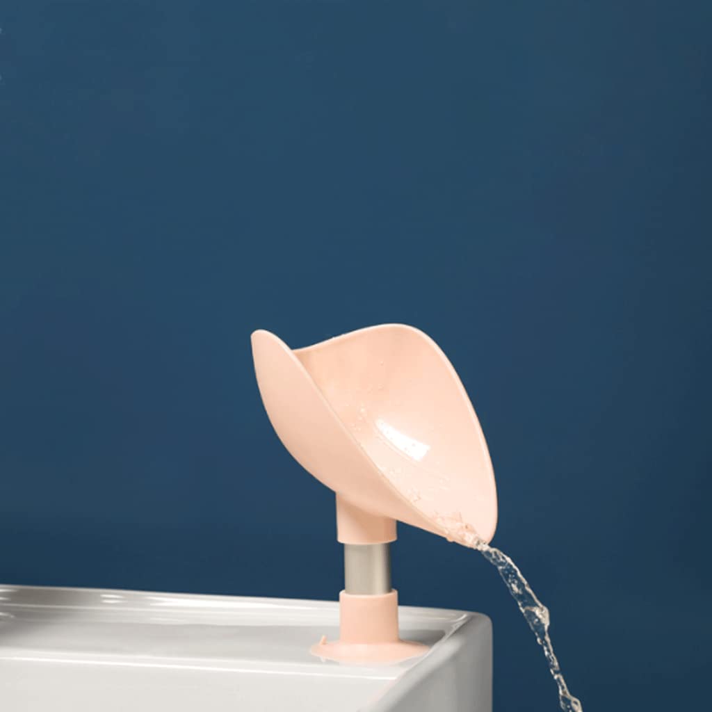 Soporte para jabón, Jabonera, jabonera, de encimera con Drenaje automático, Vertical Base Ventosa Silicona, Caja jabón Polipropileno Primera Calidad(Type K)