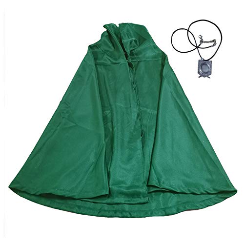 Bluefield Cloak Cape Cosplay With Nacklace Green #TOP1