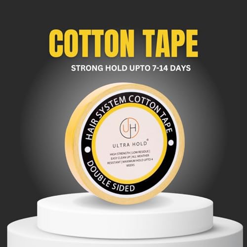 Image of Waterproof Cotton Hair Patch Roll (1 inchx20 Yards /18 Meters)| Double-Sided Wig Tape for Hair Patch & Wig | Extra strong hold hair patch tape for Men & Women | Easy Use & Clean Adhesive Strip
