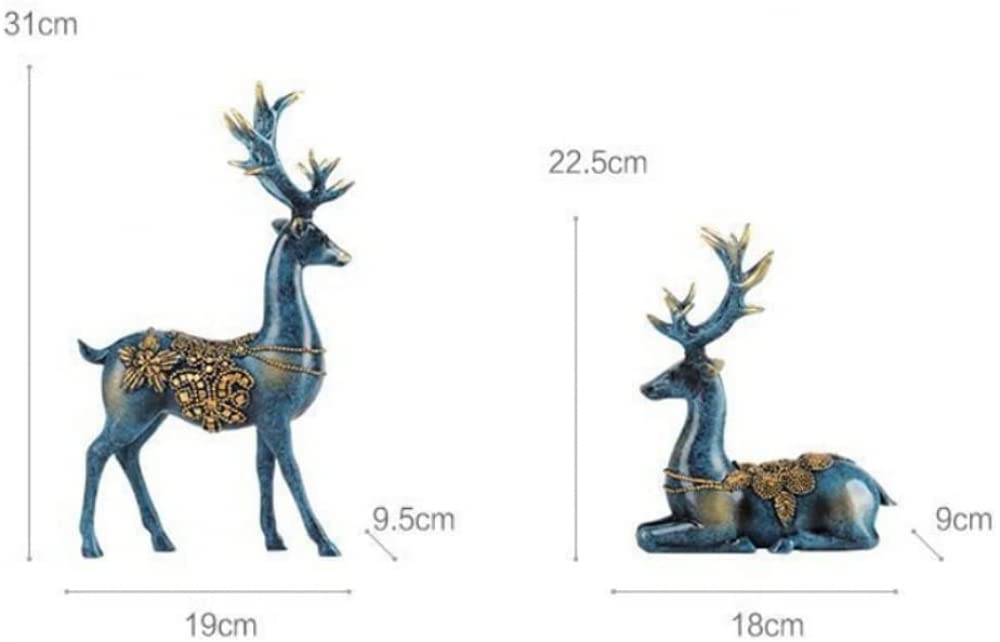 2 szt. Figurka jelenia statua ozdoba do domowego biura