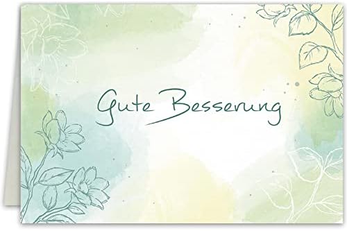 Gute Besserung Karte Mit Blaumeisen-Motiv – Inkl. Umschlag, 248 G/m² Premium-Papier