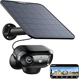 REOLINK Argus 4 Pro Black, 4K Dual-Lens 180° Solar Security Cameras Wireless Outdoor, 8MP ColorX Night Vision for Home Surveillance, 5G/2.4GHz WiFi, AI Detection, No Subscription, Home Hub Compatible