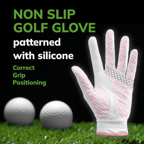 &0&Golf Golf Glove For Women Non-Slip Microfiber Silicone Grip Correct Hand Positioning thumb #1