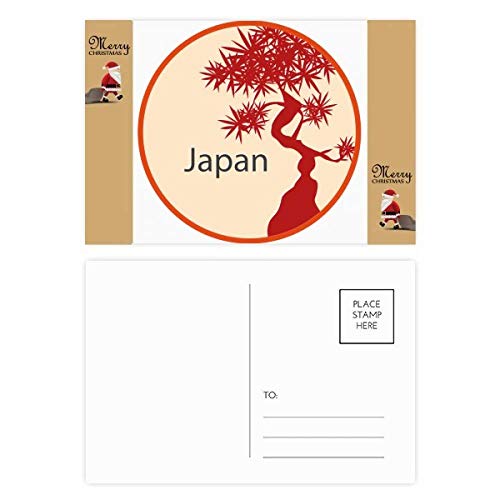 Cartes postales de remerciement après Noël motif arbre rouge en lot de 20