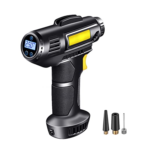 Gonfiatore per pneumatici per auto senza fili, portatile, gonfiatore digitale per pneumatici per auto, adatto anche per pneumatici di moto e biciclette (digitale cablato)