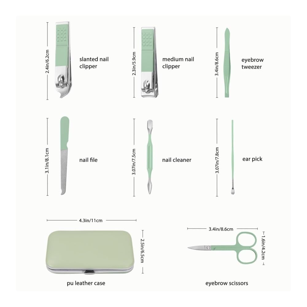 Nagelknipser Maniküre Pediküre Kit, 7 Stück Nagelpflege Werkzeuge für Frauen - Essential Nail Clipper Set für Pflege und Pflege