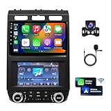 for Ford F150 Car Radio 2015 2016 2017 2018 2019 2020 2021 Dual Screen Head Unit with Carplay Android Auto Stereo Upgrade 8+128G Multimedia Player GPS Navigation Touch Screen AHD Backup Camera