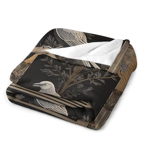 Couverture micro polaire oiseaux le cadeau idéal doux et réconfortant