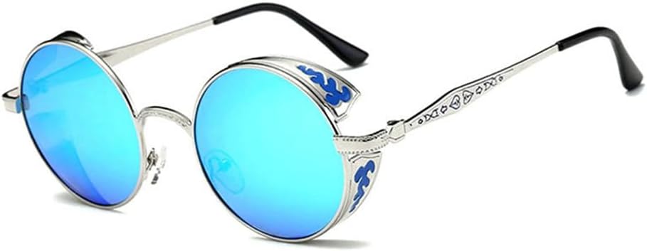 round steampunk sunglasses for men vintage glasses punk sunglasses women retro