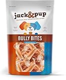 Jack&Pup Bully Bites (2 LB Bag), Small Bully Sticks for Small Dogs, 1-3 Inch Chews for Puppies, Seniors and Smaller Dogs