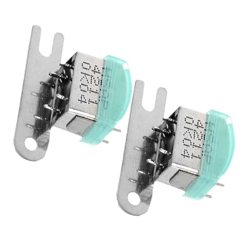 SEWACC 2 pièces Accessoire Magnétique Double Canal pour Magnétophone Stéréo Tête Magnétique de Remplacement Pratique Compatible Enregistreur Cassette Audio Bouton Indépendant pour