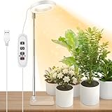 Modfied 植物育成ライト 観葉植物 ライト 室内栽培 定時機能（3H / 9H / 12H）調光 高さ調節可能 省エネ 低消耗 USB給電 苗木栽培 家庭菜園 水草栽培 園芸用品 (ホワイト, 1個)