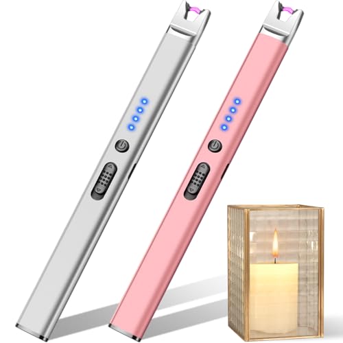 LcFun 2-pack dual-arc USB rechargeable lighter with safety lock