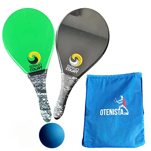 KIT 2 RAQUETE DE FRESCOBOL POLÍMERO MAIS GYENSECK E UMA BOLA