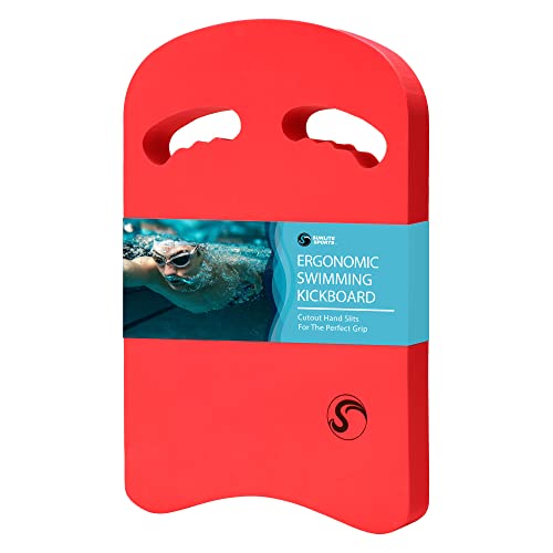 Sunlite Sports Swimming Kickboard with Ergonomic Grip Handles, One Size Fits All, for Children and Adults, Pool Training Swimming Aid, for Beginner and Advanced Swimmers