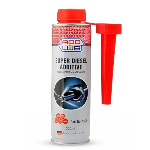 Image of ADDLUB Super Diesel Additive for Cars 300ML - Boosts Mileage, Cleans Injectors, Reduces Emissions, Enhances Engine Life, Improves Cold Starts - Suitable for All Diesel Vehicles & SUVs