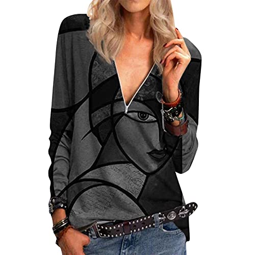 Cotton Tops For Women Summer Women's Autumn And Winter Fashion Top Shirt Clearance Womens Clothing My Account Today 2022 Womens Clothing Grey #TOP1