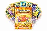 20 Reverse Holo Pokemon Karten Deutsch – 20er Pack Original Glitzer Sammelkarten – Keine Doppelten – Zufällige Karten aus aktuellen Sets – Geschenk für Sammler & Kinder