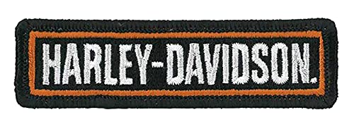 Harley-Davidson 3.5 inch Embroidered Bold H-D Script Emblem Sew-On Patch - Black