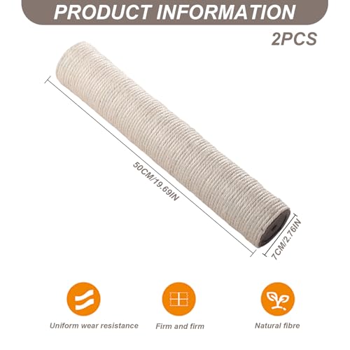 Repuesto para Poste Rascador de Gato 2 Piezas Sisal 20 Pulgadas miniatura 2