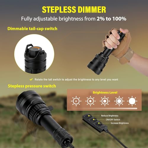 Image of KL62Plus Green White IR850 Zoomable Long Range Hunting Light Kit