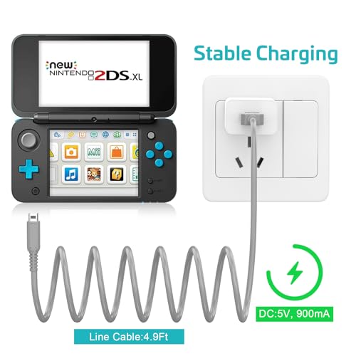 Image of 2Pcs 3DS XL USB Charging Cable,4.9Ft USB Charging Cord for New 3DS XL /New 3DS /3DSXL / 3DS /New2DS XL /New2DS /2DSXL /2DS /DSi /DSiXL