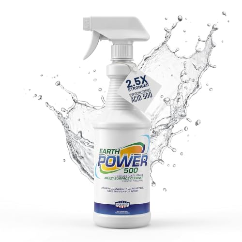 Image of Earth Power Hypochlorous Acid 500 PPM Multipurpose Cleaner - 32 oz | Natural & Non-Toxic - Tile, Refrigerator, Shower, Countertop & Floor Cleaner - Family, Food & Pet Safe Cleaning Supplies