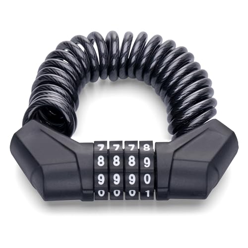 VMAX Electric Scooter Combination Lock -12 Inches Cut Resistant Scooter Lock with Four Digit Resettable Lock - Anti Theft Master Lock - Compatible to All VMAX E-Scooter Models