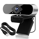 Lytari 1080P Webcam for PC with Microphone, USB Webcam for Laptop, 360°View Streaming Web Cam Plug and Play Computer Camera for Live Streaming Calling Studying Video Conferencing & Gaming