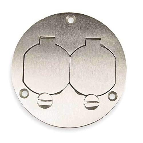 Floor Box Cover,Round,Aluminum,3/16 in. HUBBELL WIRING DEVICE-KELLEMS SA3925