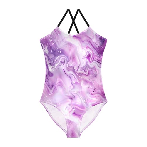 Image of Girls one Piece Swimsuit Summer UPF 50+ Quick Dry Beach Bathing Suit with Straps Swimwear 3-10 Years